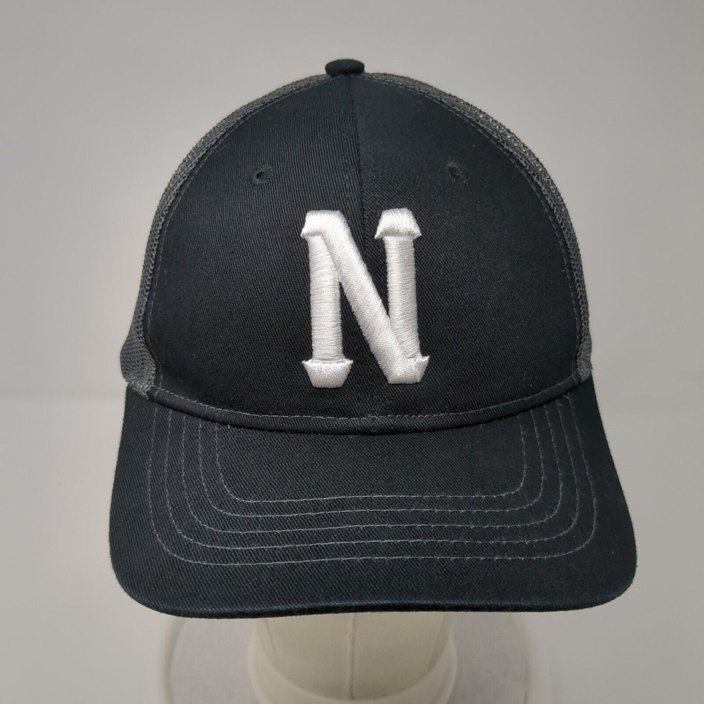 Letter N Snapback Mesh Back Trucker Hat Youth One Size Embroidered