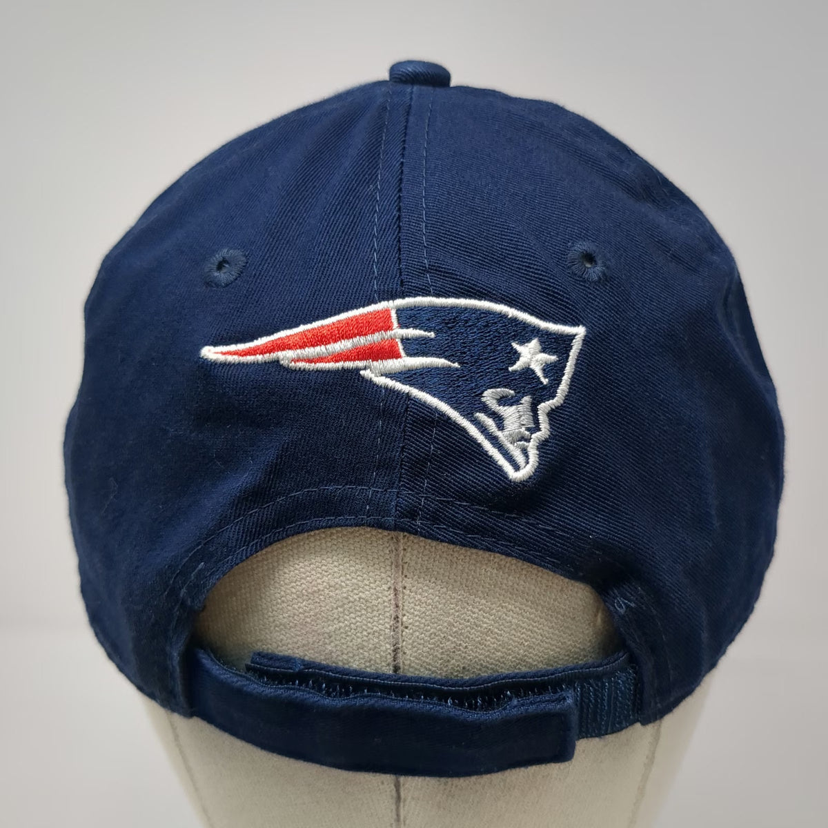 New England Patriots NFL New Era Blue One Size Strapback Hat Embroidered Logo