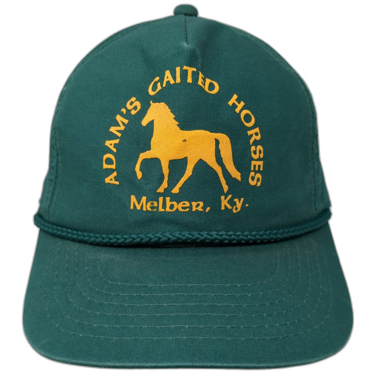 Young An 5 Panel Green One Size Adams Gaited Horses Melber Ky Rope Snapback Hat