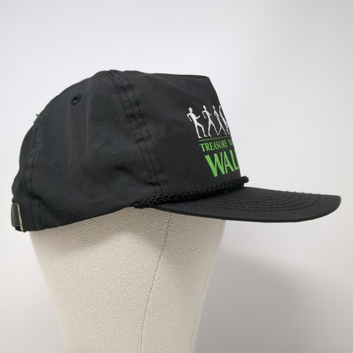 Otto 5 Panel Black One Size Treasure Valley Fitness Walkers Rope Slideback Hat
