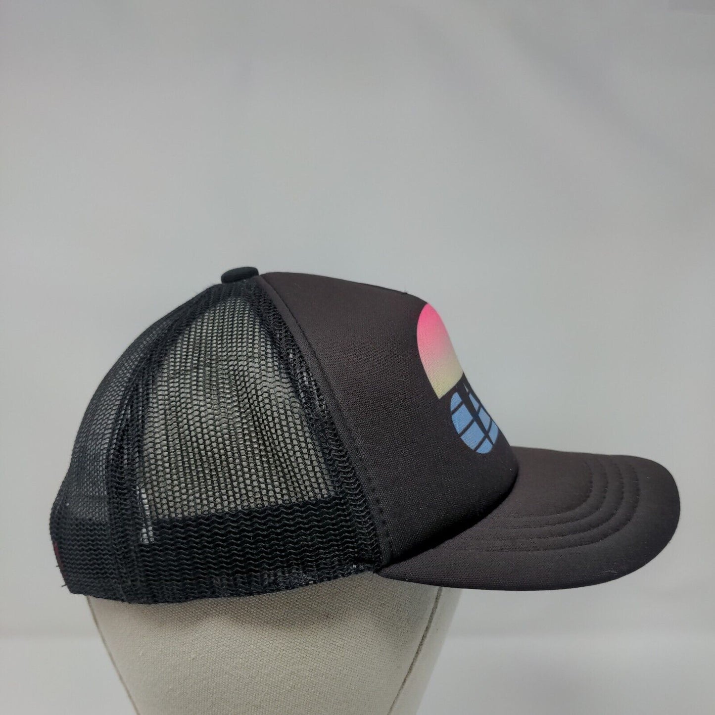 CALI Snapback Trucker Hat Black OSFA Adjustable Mesh Back Old Navy Polyester