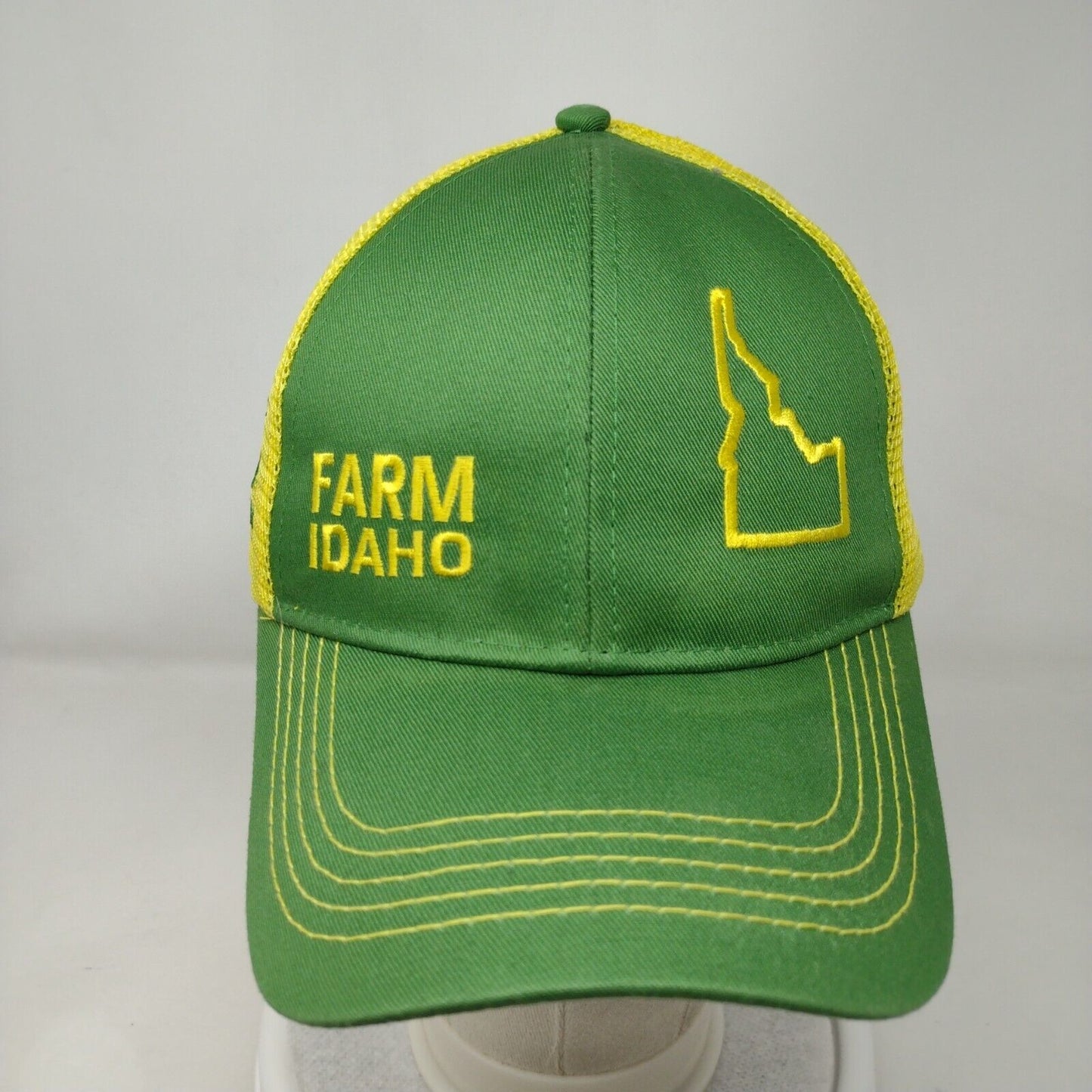 Farm Idaho Snapback Trucker Hat Multicolor OSFM Adjustable Mesh Back John Deere