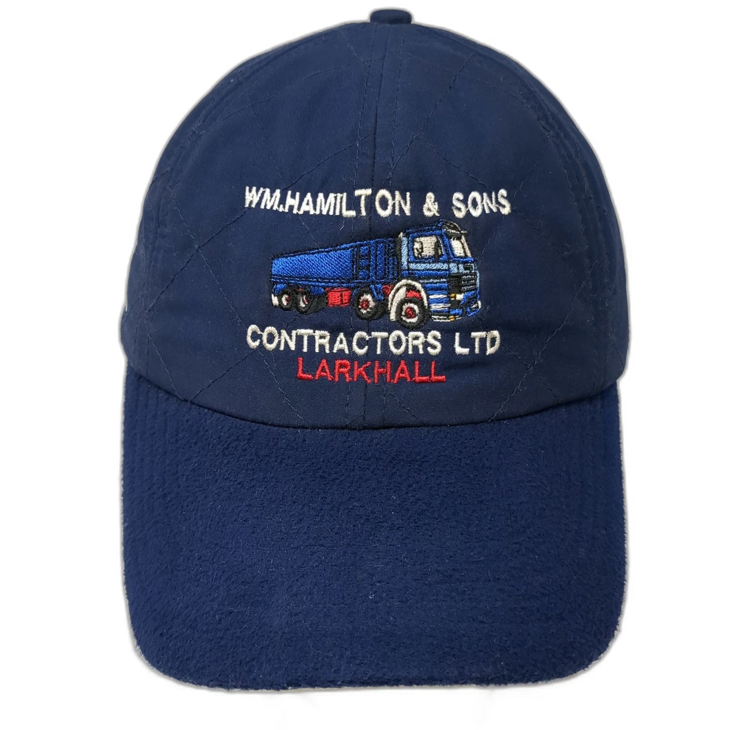 Glenmuir Baseball Cap Blue One Size Quilted Fleece Truck Contractor Logo Hat