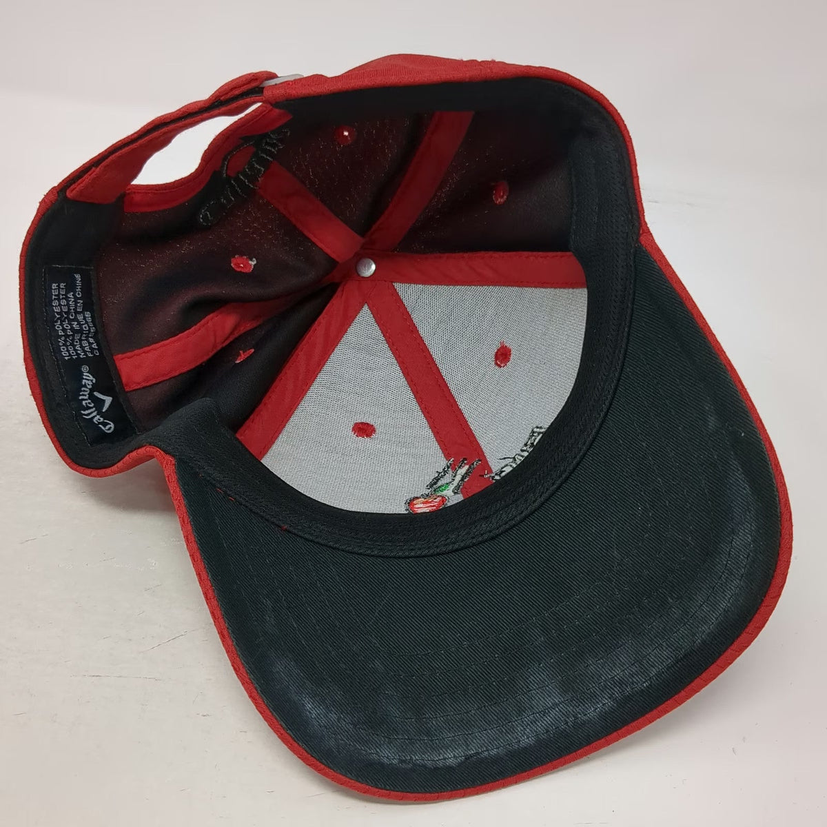 Callaway Baseball Cap Red One Size Big Bertha Golf Performance Strapback Hat
