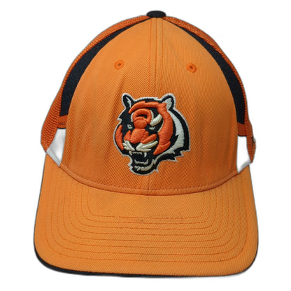 Cincinnati Bengals NFL Reebok Cap Orange XL Mesh Stretch Fit Curved Brim Hat