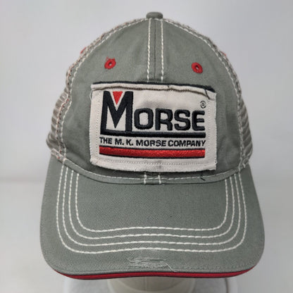 Morse Strapback Mesh Back Trucker Hat Gray OSFA 6 Panel Made In USA