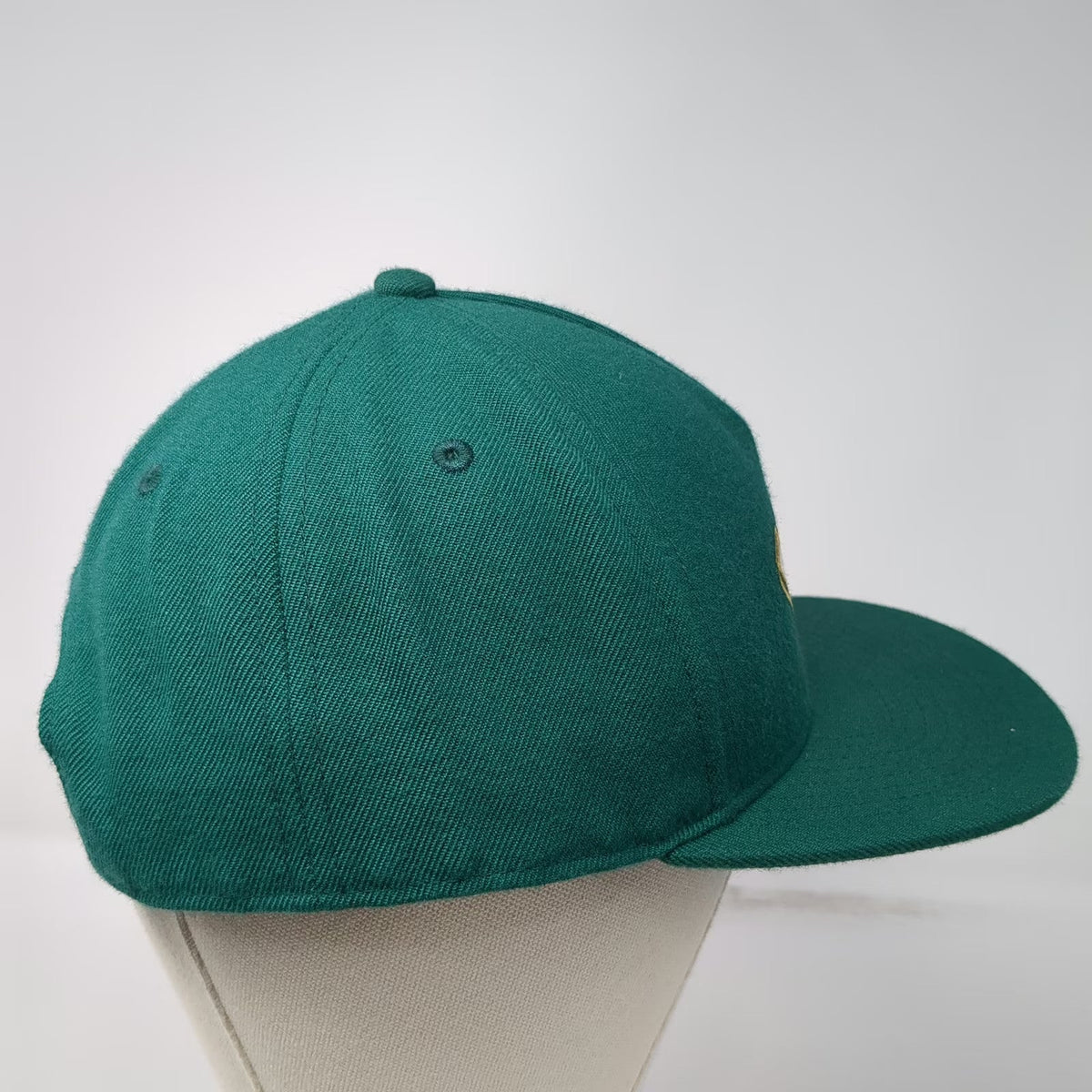 Vans 5 Panel Green Hat One Size Snapback Embroidered Logo Acrylic Wool Blend