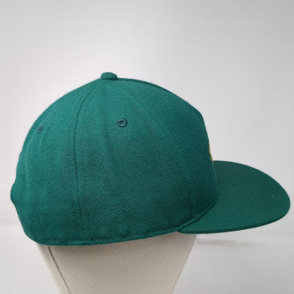 Vans 5 Panel Green Hat One Size Snapback Embroidered Logo Acrylic Wool Blend