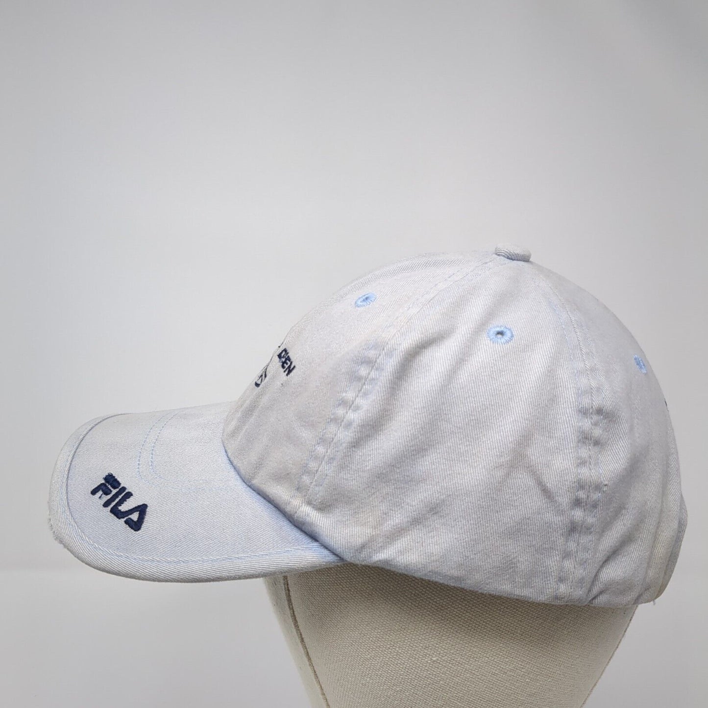 Nasdaq-100 Open Slideback Baseball Cap Blue One Size Adjustable Embroidered FILA