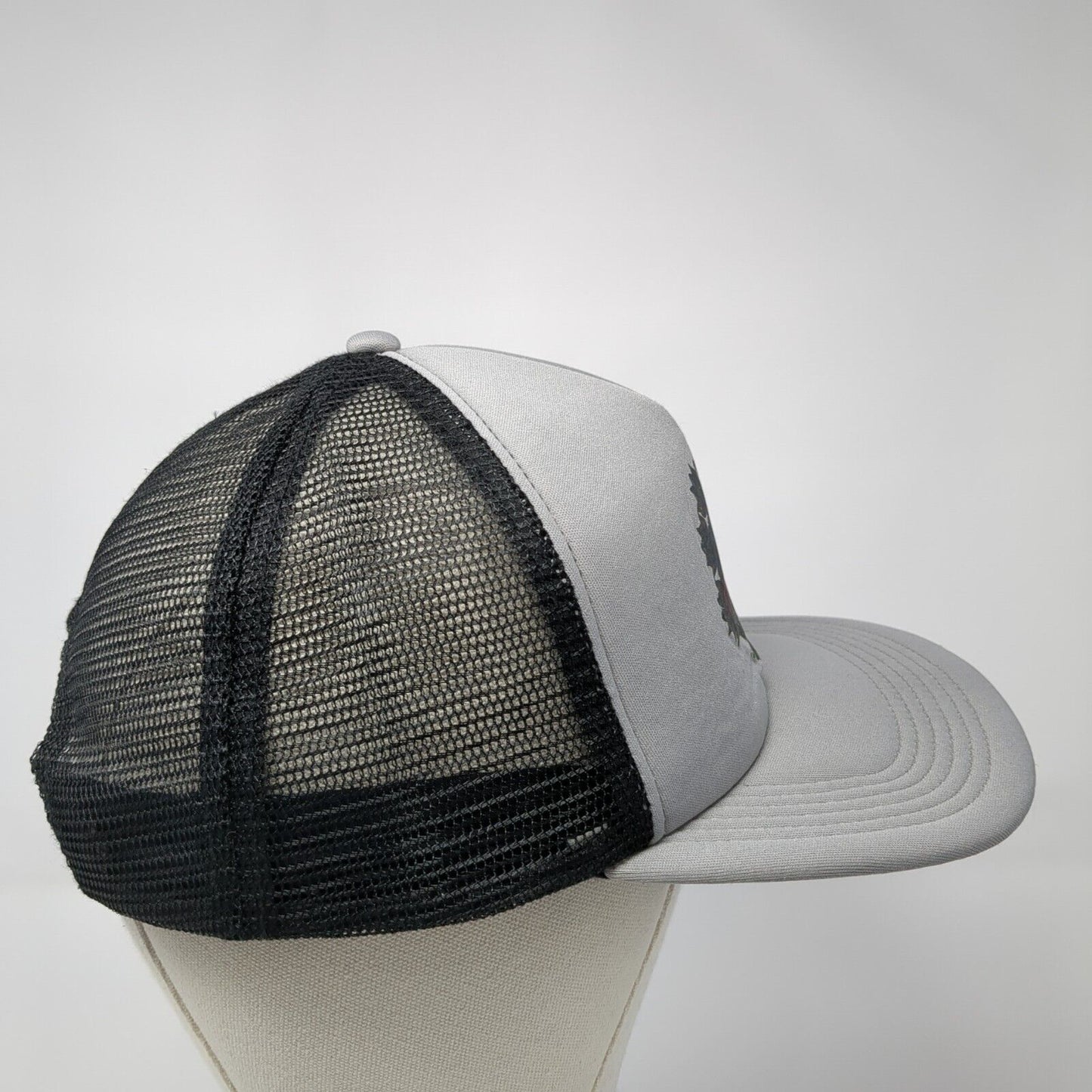 Big X Snapback Mesh Back Trucker Hat Gray One Size Adjustable Floral Logo