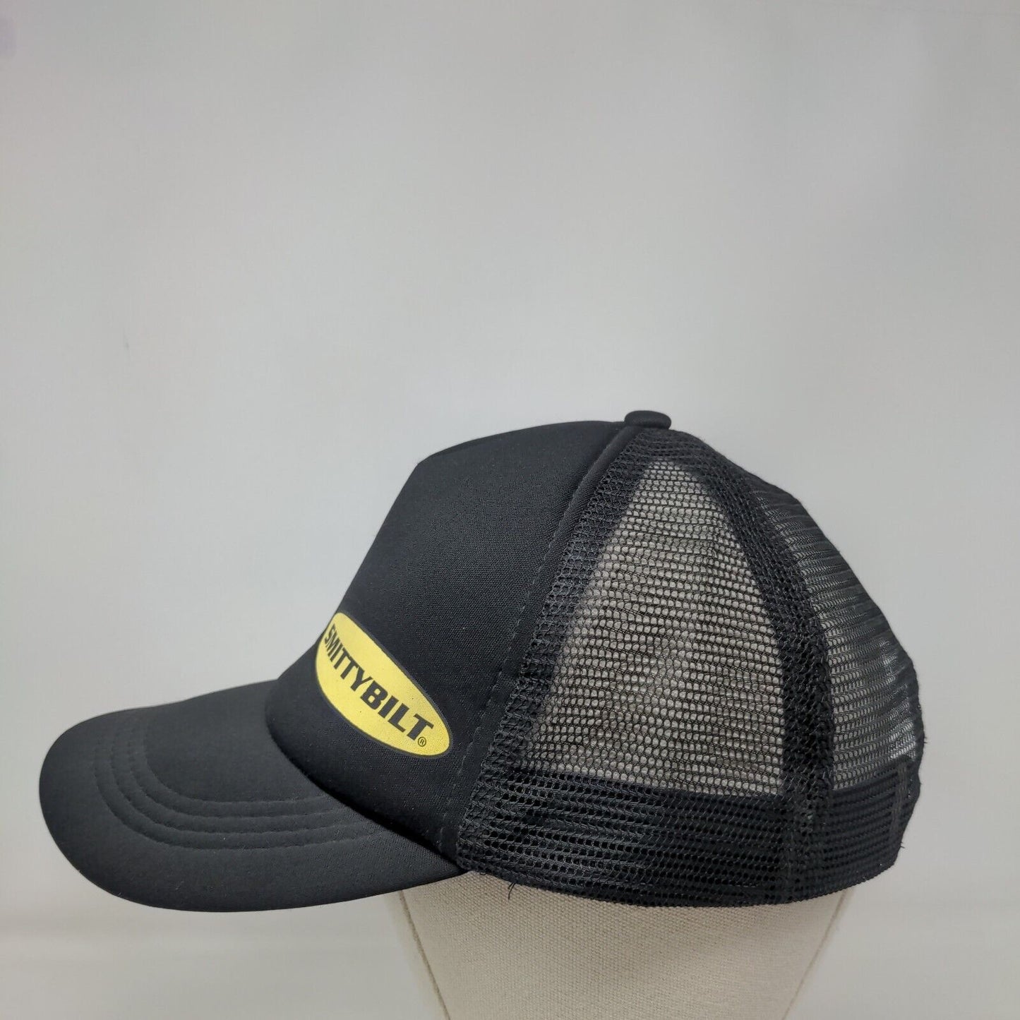 Smittybilt Snapback Trucker Hat Black One Size Adjustable Breathable Mesh Back