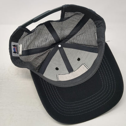 Soldier Solutions Trucker Hat Black OSFM Mesh Back Front Logo Side Flag Patch