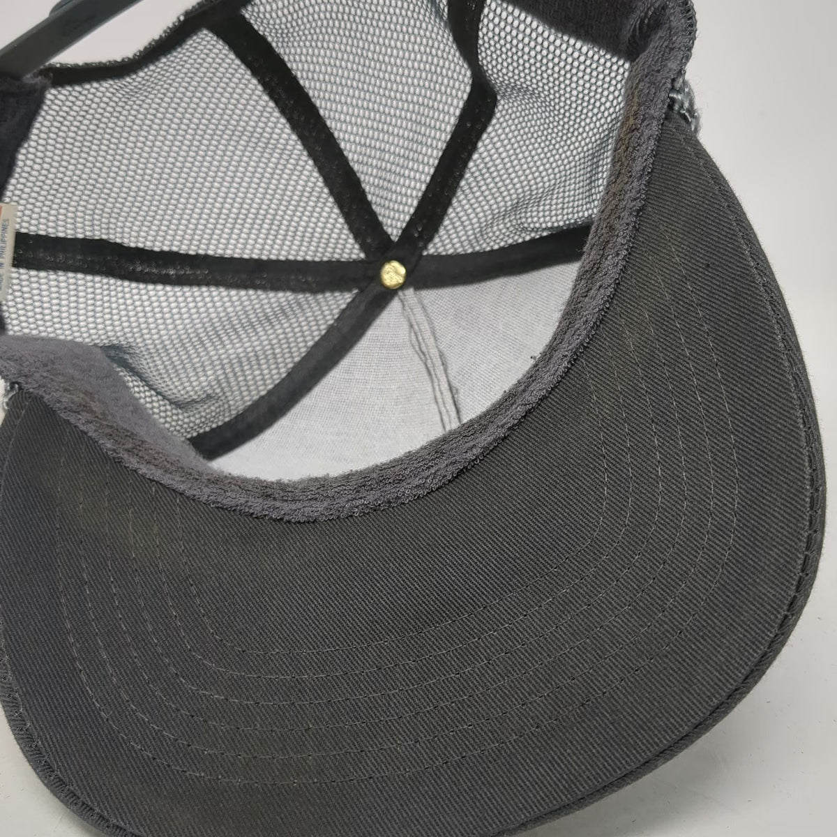 Otto iPAK Logo Trucker Hat Gray One Size Mesh Back Snapback Rope Braided Foam
