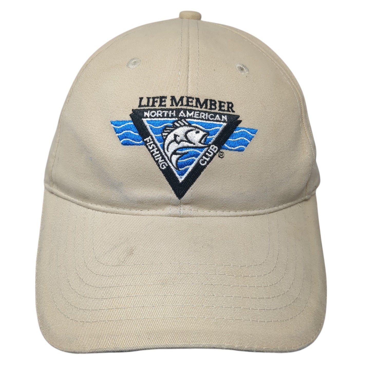 Life Member North American Fishing Club Baseball Cap Beige One Size Adjustable