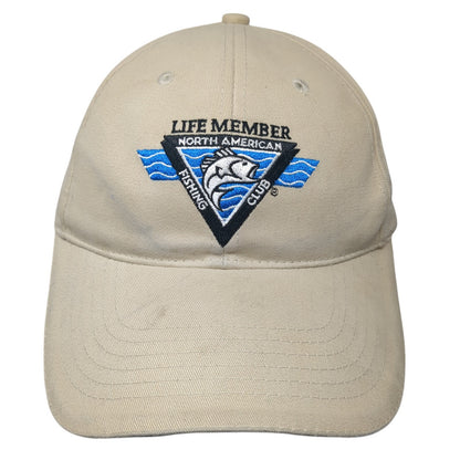 Life Member North American Fishing Club Baseball Cap Beige One Size Adjustable