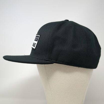 Otto Snapback Hat Black One Size Go Rogue Patch Flat Brim Acrylic Wool
