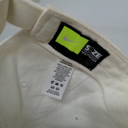 Nike Slideback Hat White OSFM Adjustable Embroidered Swoosh Heritage86 6 Panel