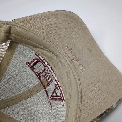 The Game Alabama Crimson Tide NCAA Trucker Hat Green Beige Red OSFM Camo Mesh