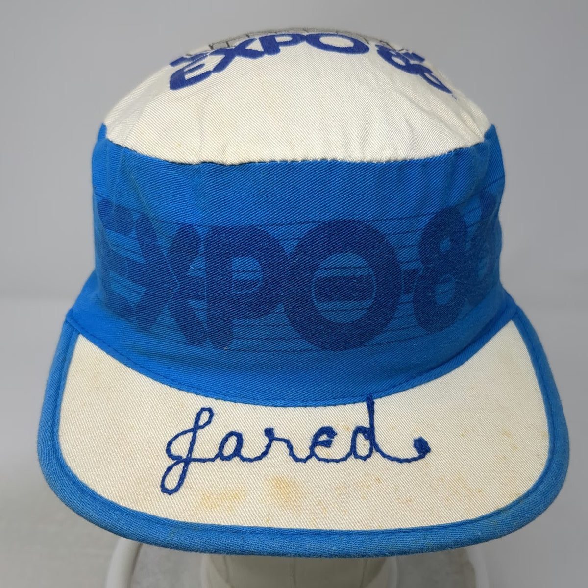 Expo 86 Vancouver Canada Baseball Cap White Blue One Size Souvenir Logo Hat