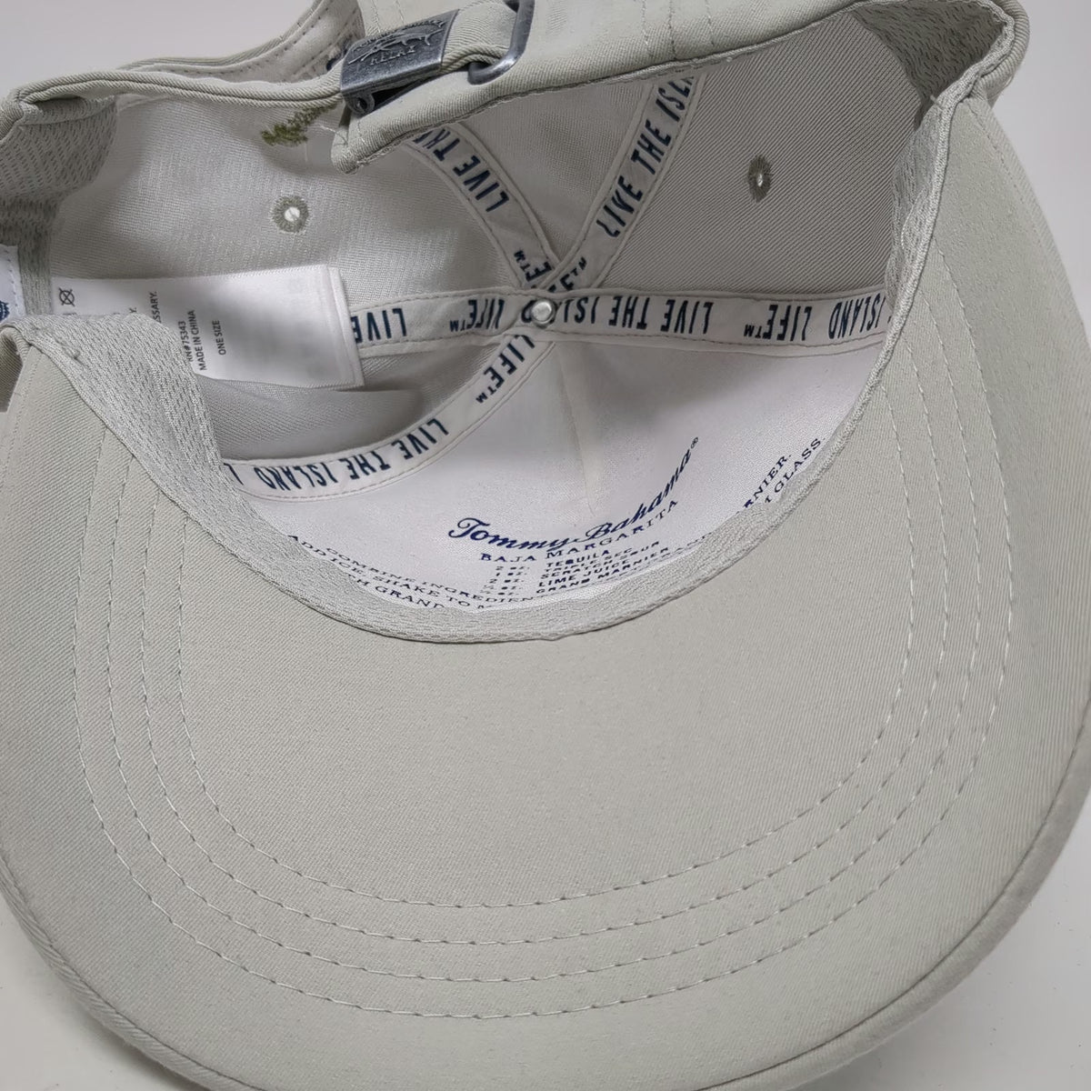 Tommy Bahama Baseball Cap Gray One Size Pineapple Baja Margarita Embroidered Hat