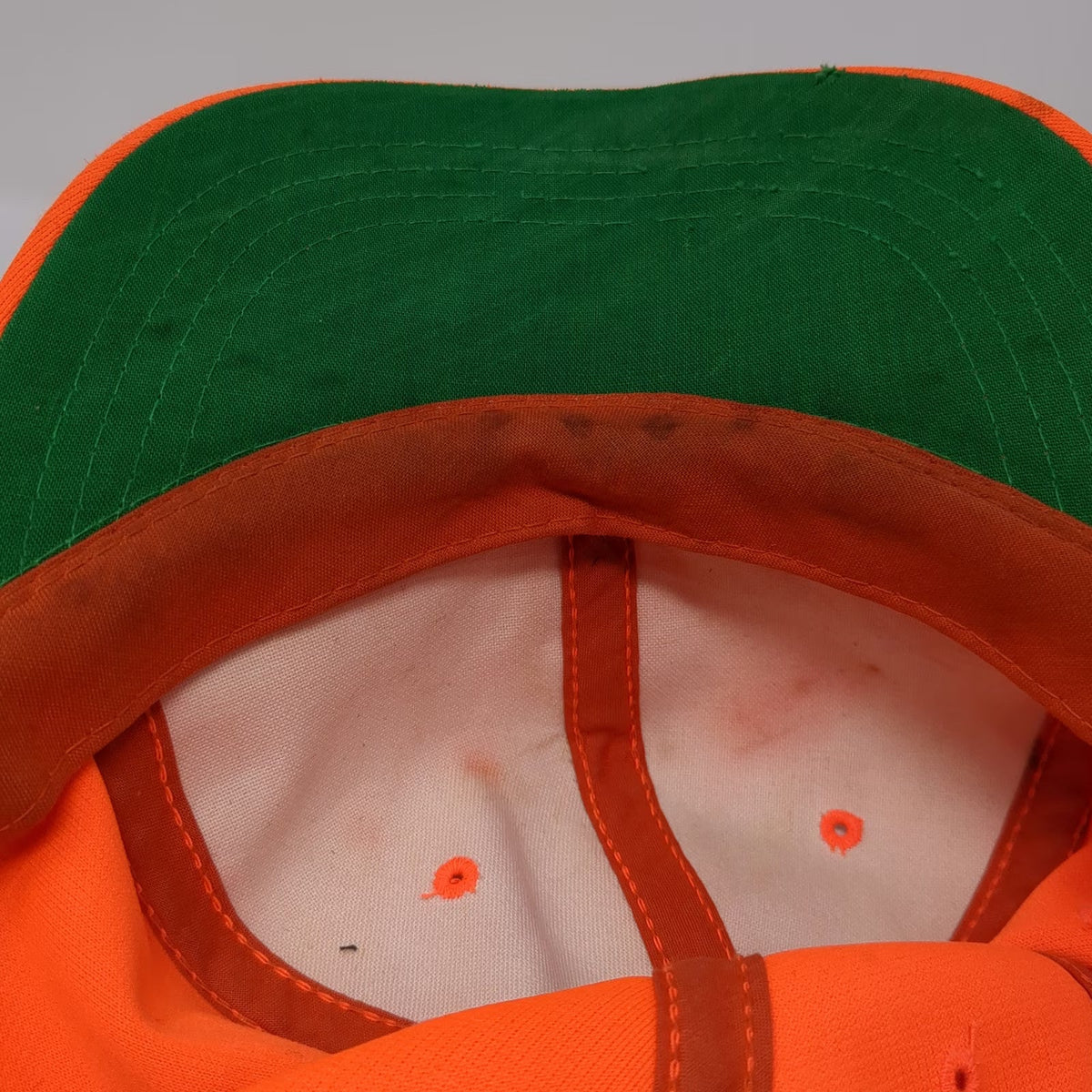 YoungAn Snapback Hat Orange One Size Green Under Visor Front Rope Blank Cap