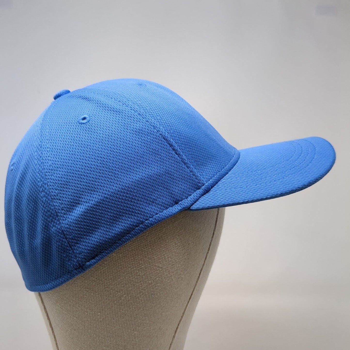 Athletic Works Fitted Hat Blue L-XL Solid Blank 6 Panel Vent Holes