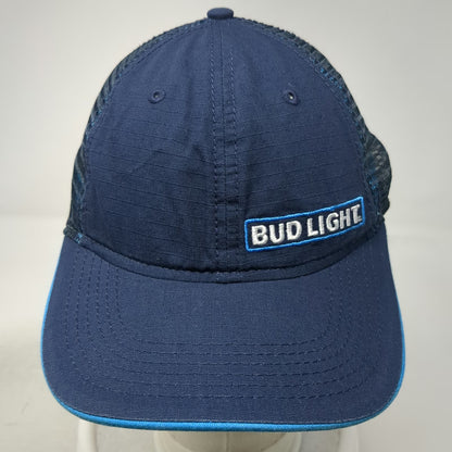 Bud Light Trucker Hat Blue OSFM Mesh Snapback Beer Contrast Sandwich Brim Hat