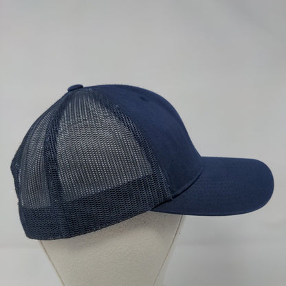 Sport-Tek Snapback Mesh Back Trucker Hat Blue OSFA Embroidered Logo
