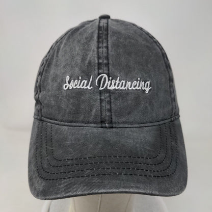 Social Distancing Slideback Hat Gray OSFM Adjustable Embroidered David and Young