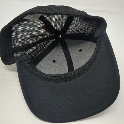 Columbia Baseball Cap Black M Mesh Back Flexfit Stretch Logo Patch Outdoors Hat