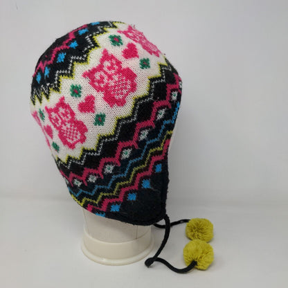 Arizona Women's Knit Beanie Hat Cap Multicolor OSFA Fair Isle Owl Pattern