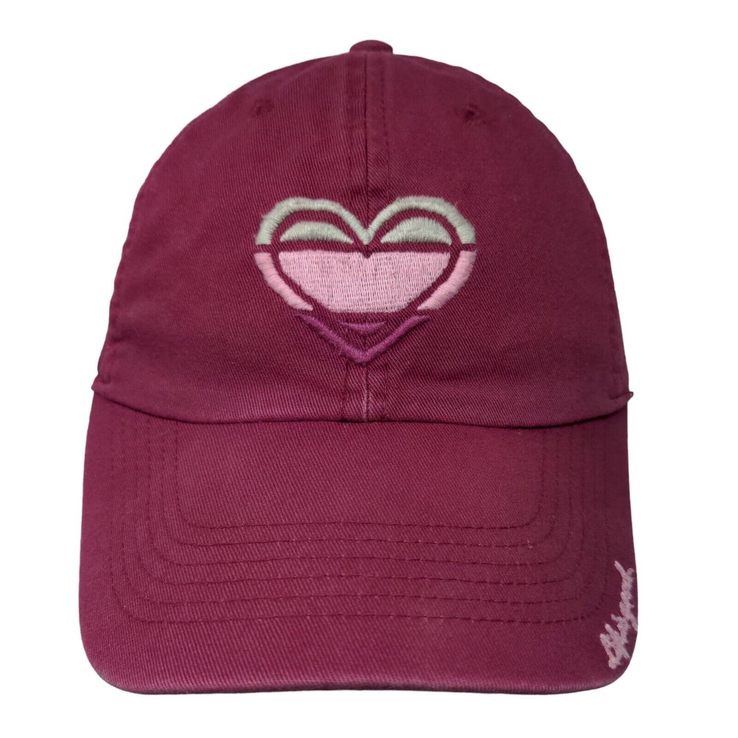 Life is Good Women's Slideback Hat Red Adjustable Embroidered Logo 100% Cotton