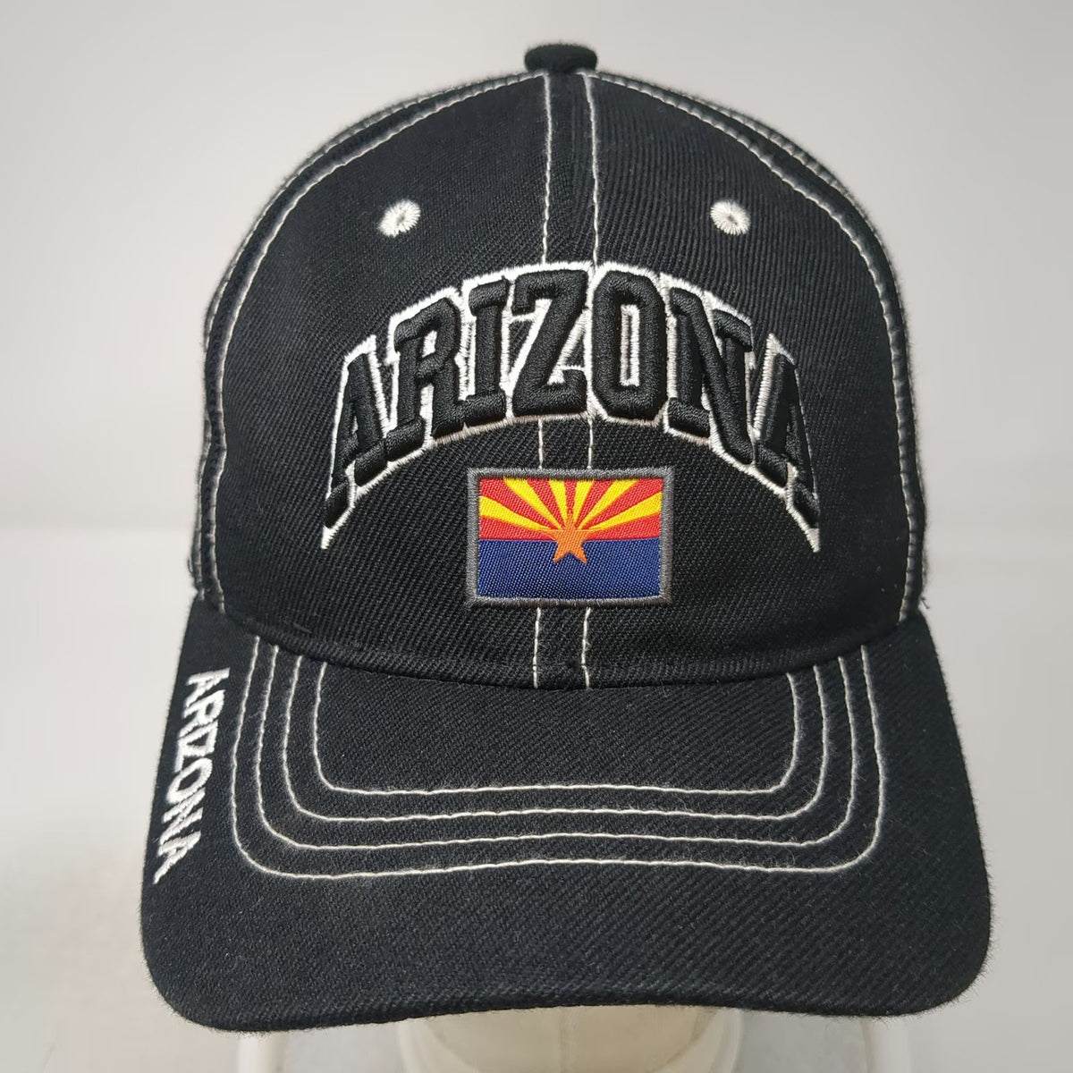 Big Bear Baseball Cap Black One Size Arizona State Flag Contrast Stitching Hat