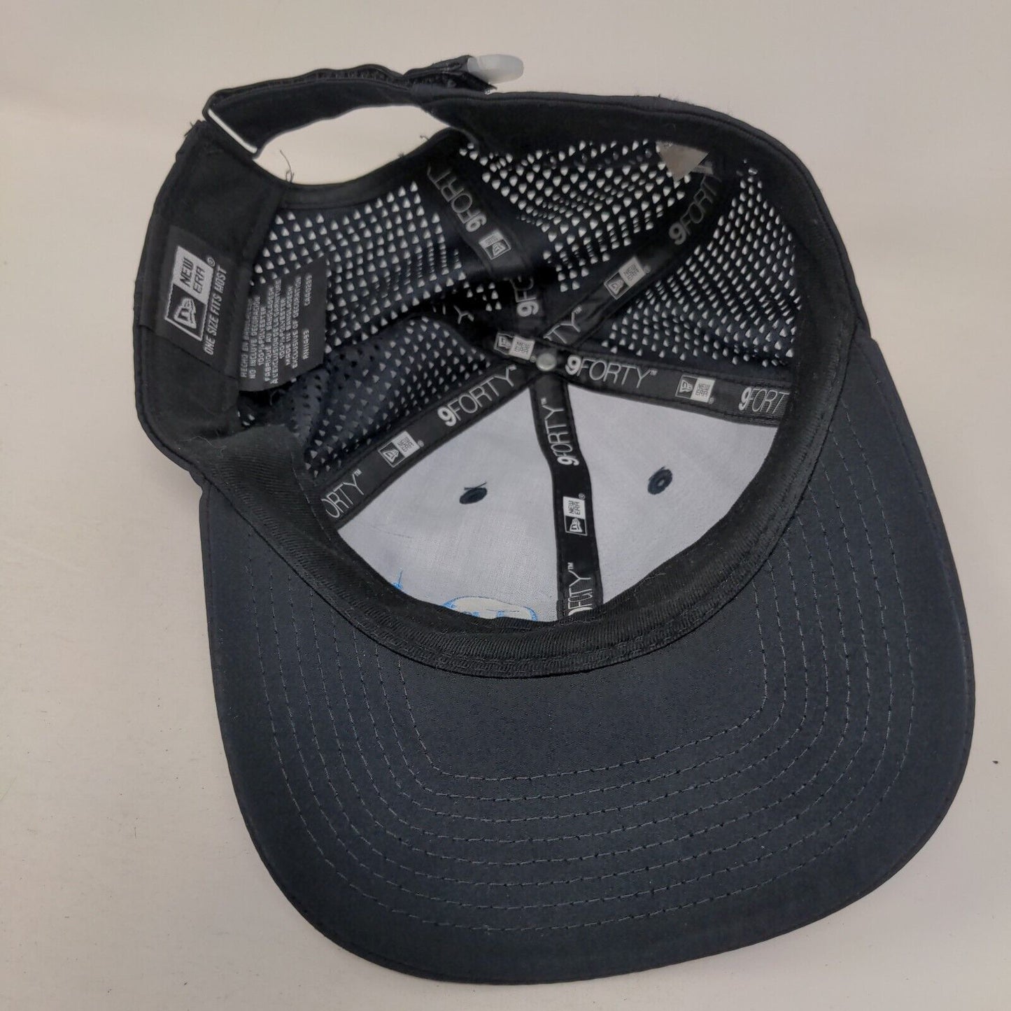 Trinity Solar Strapback Hat Blue OSFM Embroidered Laser Cut New Era