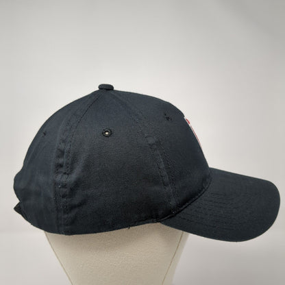 F Strapback Hat Black One Size Adjustable Embroidered 6 Panel OC Sports