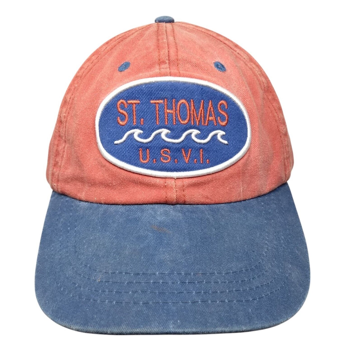 St. Thomas U.S.V.I. Slideback Hat Multi OSFA Adjustable Colorblock
