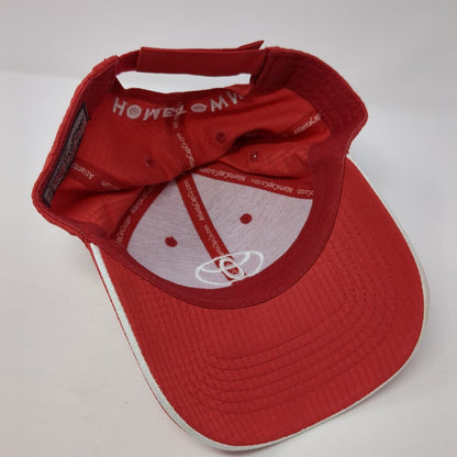 Toyota Hometown Strapback Hat Red One Size Adjustable Embroidered Atlanta Cap