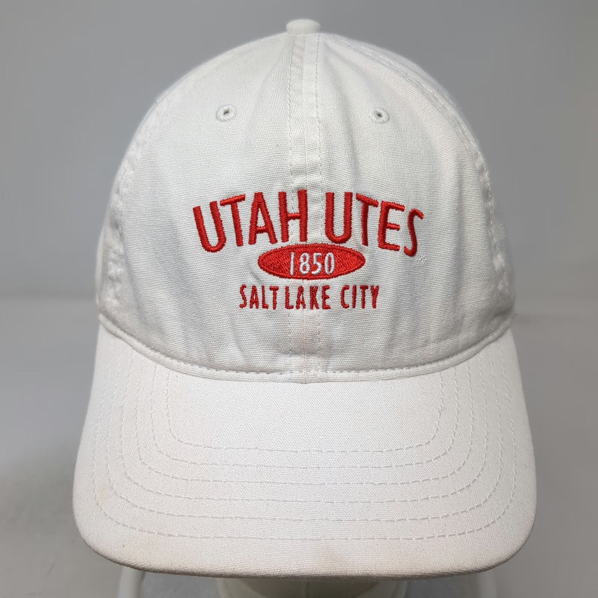 Captivating Utah Utes NCAA Cap White One Size Slideback Cotton Embroidery SLC UU