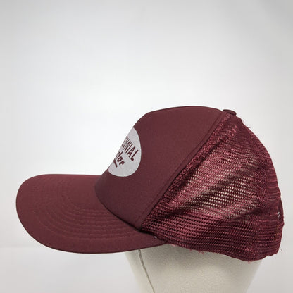 Centennial Tractor Snapback Trucker Hat Red OS Adjustable Mesh Back Sportcap