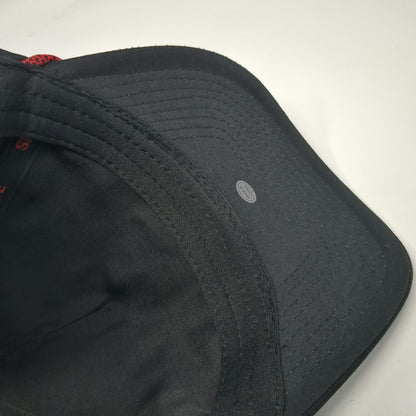 PROS Trucker Hat Black One Size Rope PVC Patch Perforated Snapback Serve Elevate