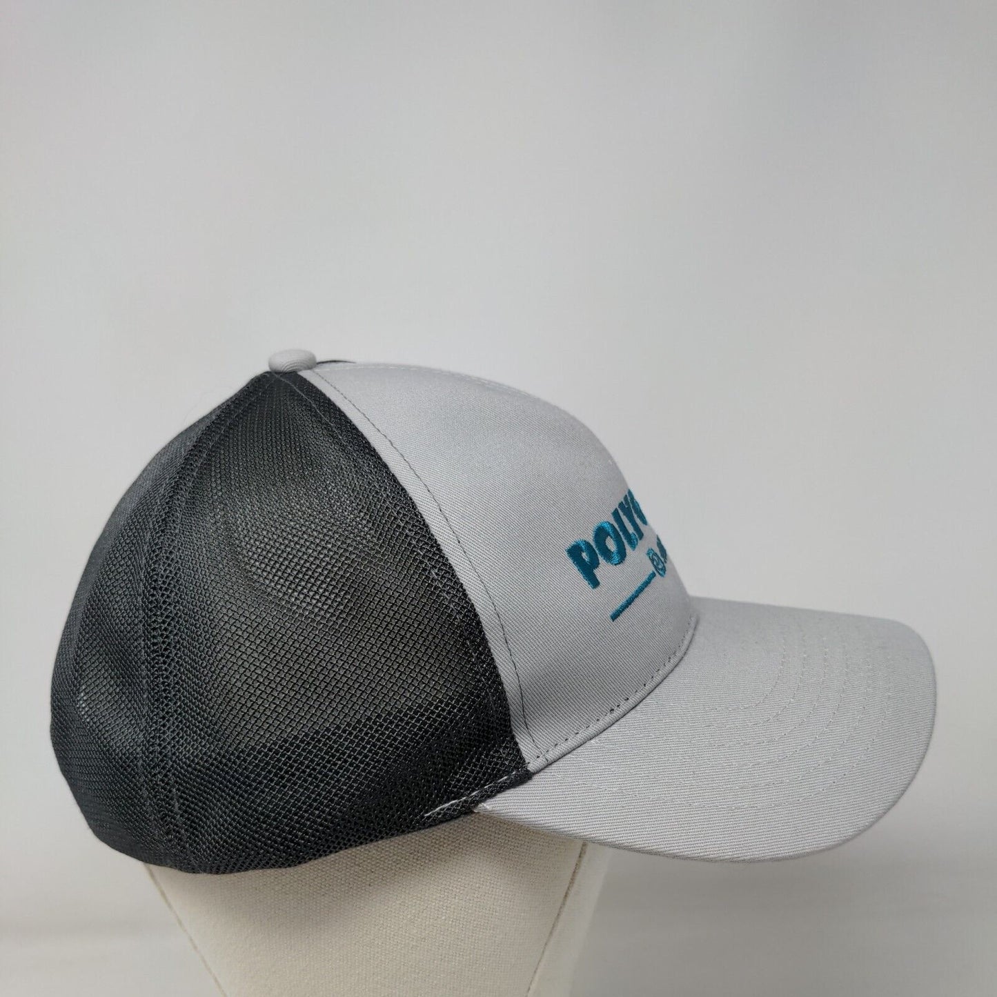 Polyglass Mapei Strapback Mesh Back Trucker Hat Gray One Size Continental