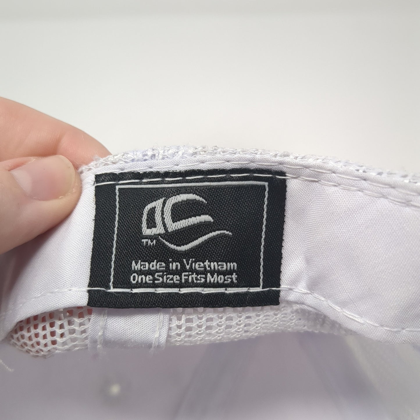 Outdoor Cap Strapback Trucker Hat White One Size Adjustable Mesh Back Blank