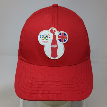 Coca-Cola Red Baseball Cap Olympics Union Jack Adjustable Cotton Hat W/Tags