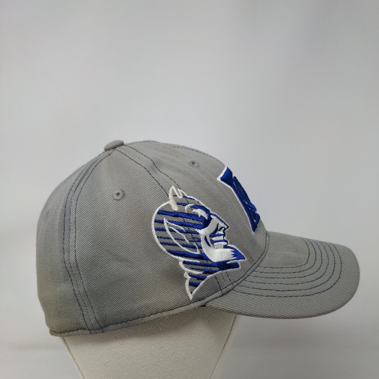 Duke Blue Devils Fitted Hat Gray OSFA Embroidered Logo Hit Top of the World