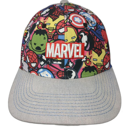Marvel Baseball Cap Red One Size Allover Print Characters Patch Superhero Hat