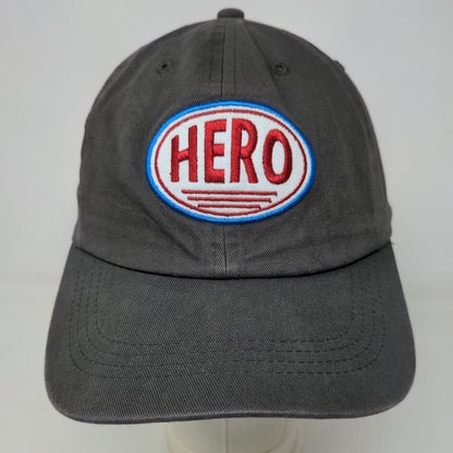 Hero Men's Slideback Hat Gray Adjustable Embroidered I Am One Blood Logo Cotton