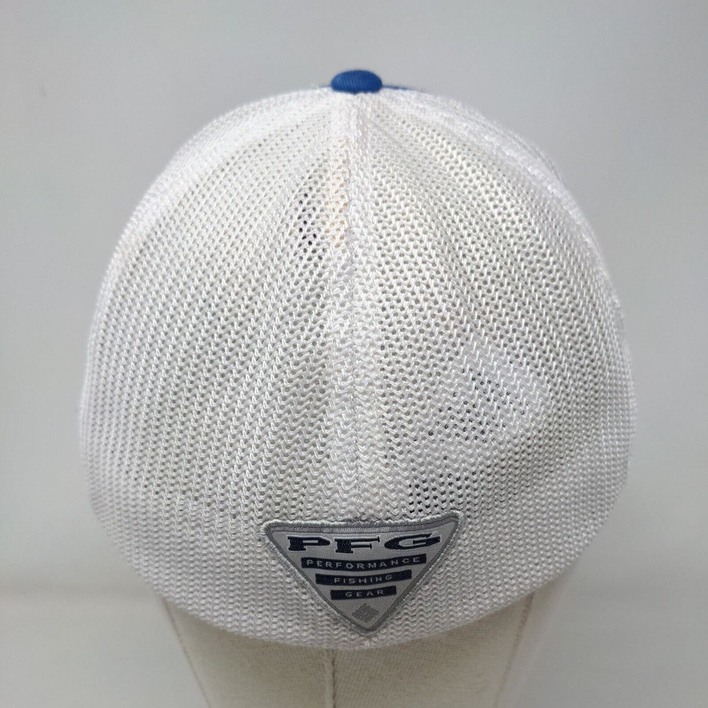 Columbia PFG Fitted Mesh Back Trucker Hat Blue L/XL Colorblock