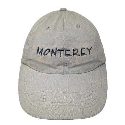 Monterey Slideback Hat Tan One Size Adjustable Embroidered River Beach