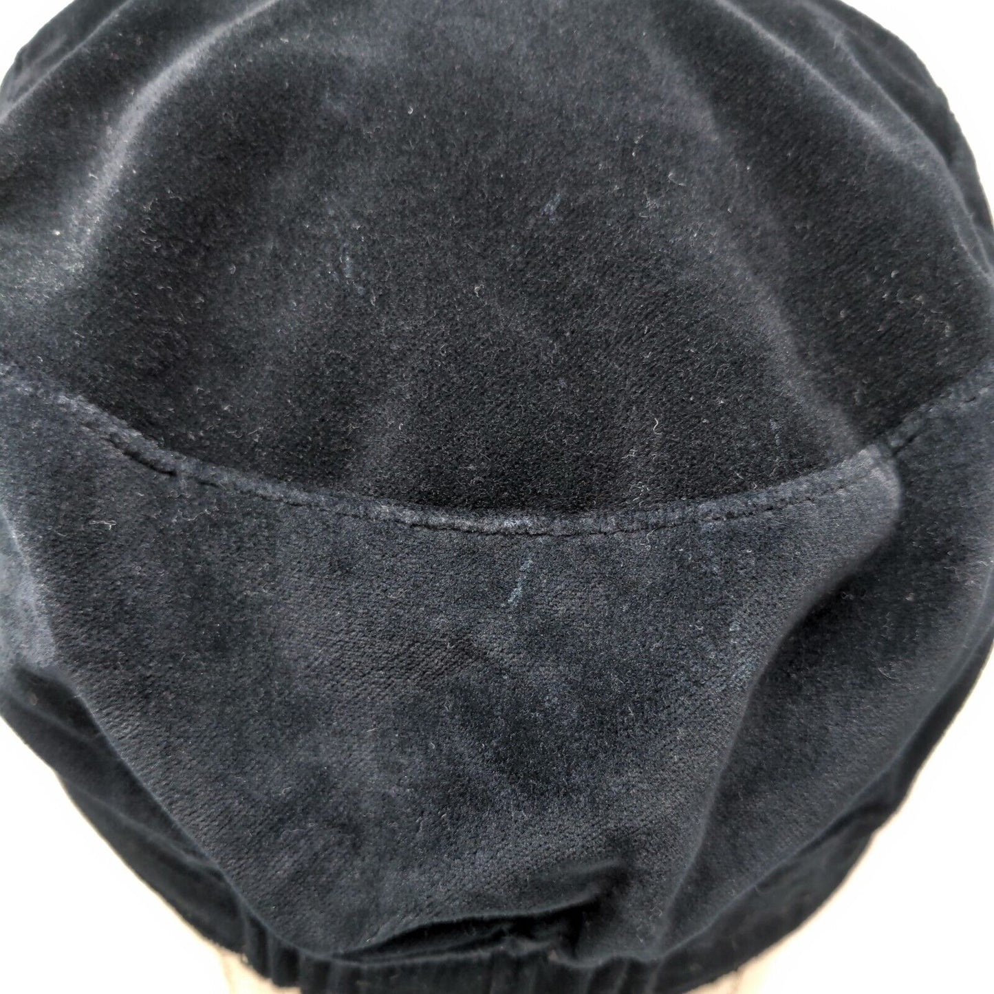 Unbranded Fitted Cadet Army Cap Hat Black One Size Velour Solid Bow