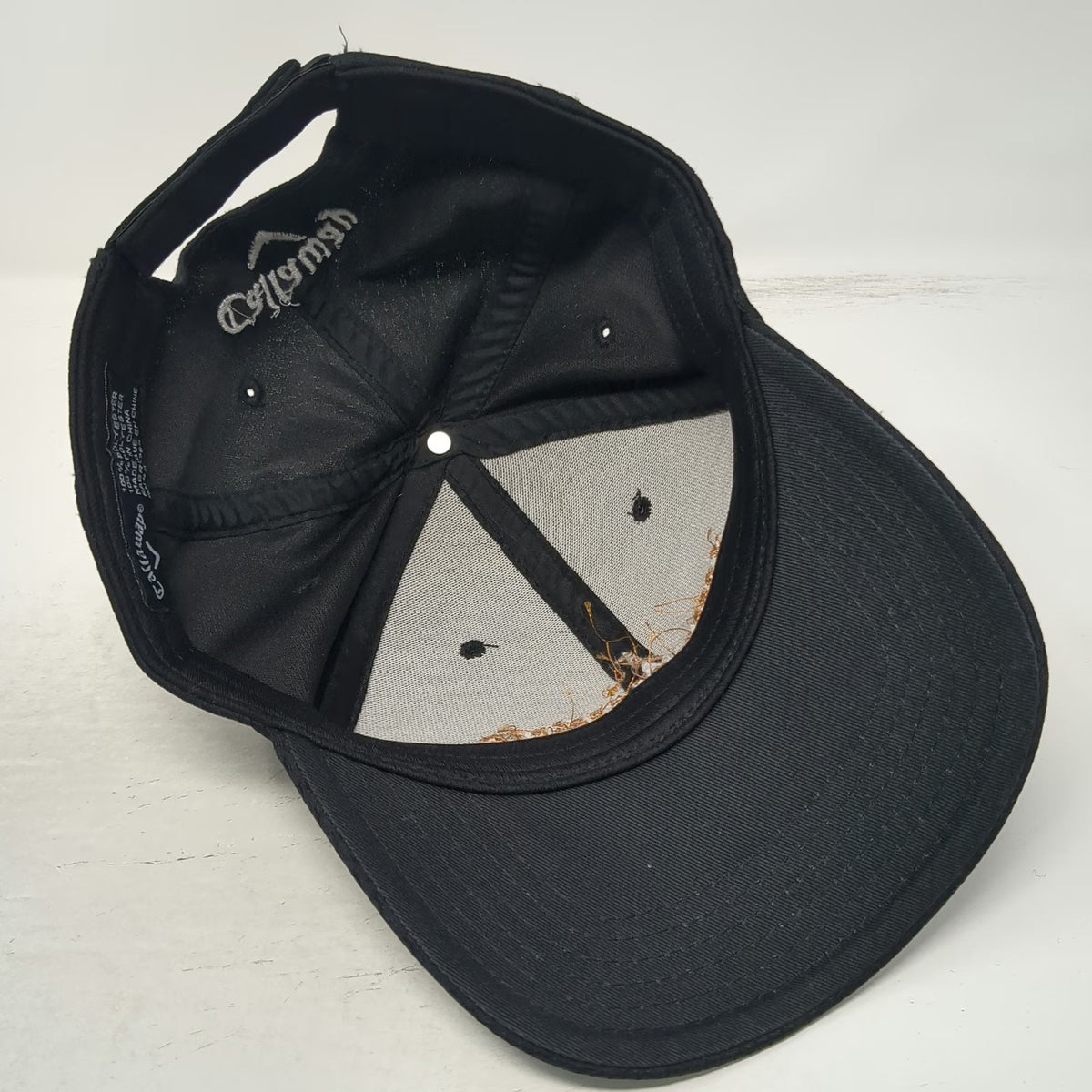 Callaway Baseball Cap Black One Size Woodford Reserve Strapback Golf Hat Mesh